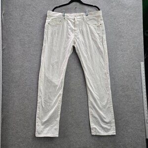 Burberry Brit Men Jeans 36 White Twill Straight 31" Inseam
